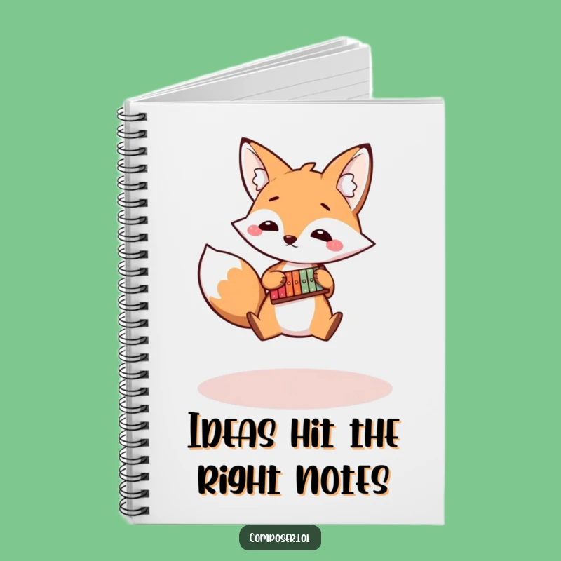 Funny Fox Rhythm Notebook: Jot Down Ideas with Energy