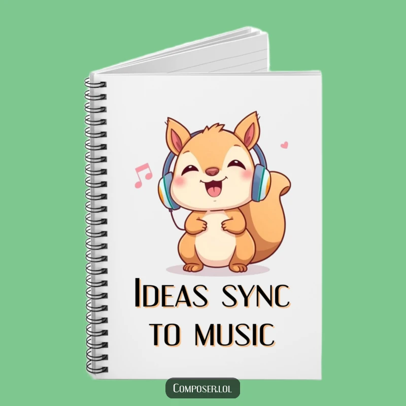 Funny Squirrel Music Notebook: Cheerful Dancer's Journal, Perfect Gift for Notes