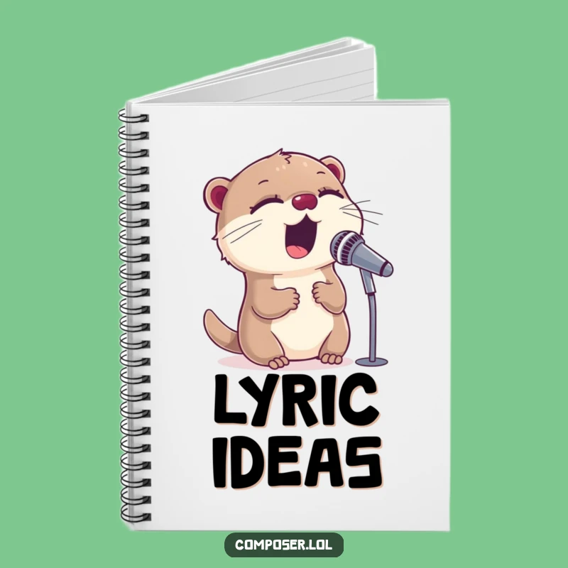 Funny Otter Singing Notebook - Lyric & Idea Journal
