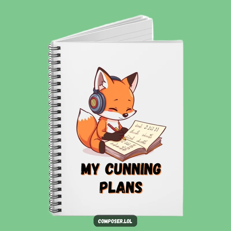Funny Fox Composer Notebook: Scribble Your Ideas with Playful Flair