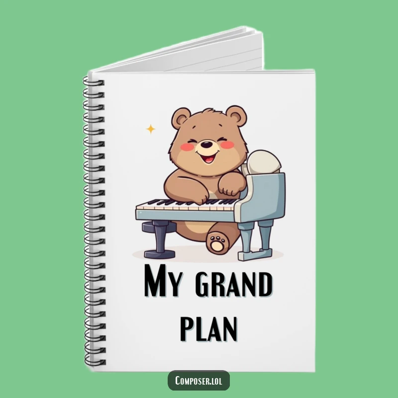 Funny Bear Composer Notebook: Capture Your Melodies with a Bear's Touch