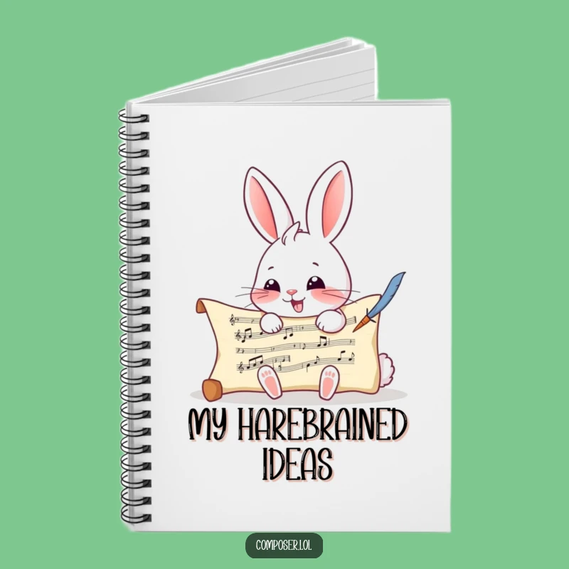 Funny Rabbit Composer Notebook - Jot Down Your Musical Ideas
