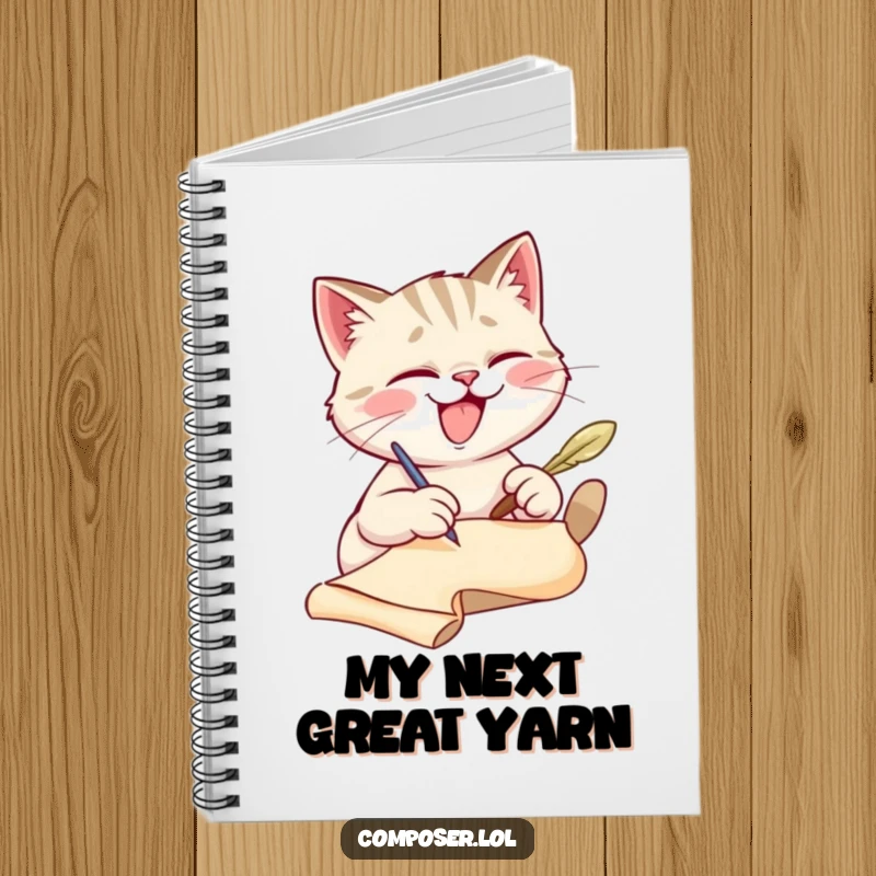Funny cat scribe notebook, ideal for creative writing or daily journaling with a humorous touch. A cute, funny gift.