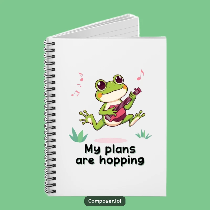Funny Frog Composer Notebook: Journal for Musical Ideas and Happy Tunes