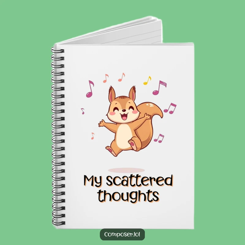 Funny Squirrel Music Notebook - Jot Down Your Melodies