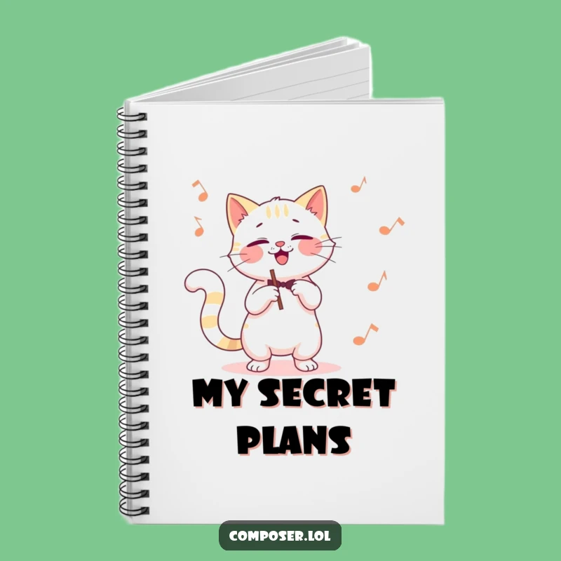 Funny Cat Composer Notebook: Jot Down Melodies with a Feline Touch