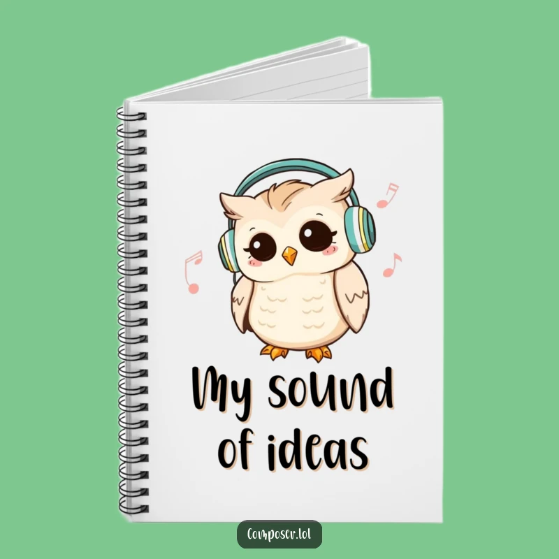 Funny Owl DJ Notebook: Humorous Journal Gift for Music Lovers