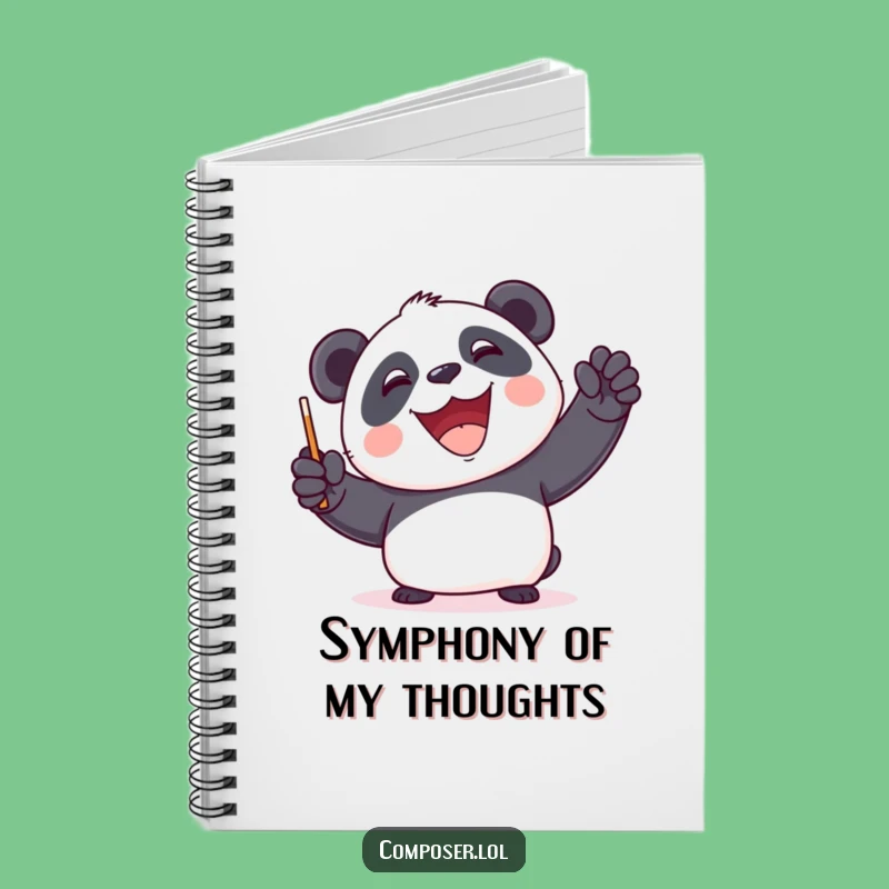 Funny Panda Conductor Notebook - Jot Down Your Best Compositions