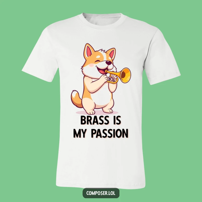 Funny Trumpet Dog Tee: Proud Canine Musician's Majestic Performance, Cool Gift