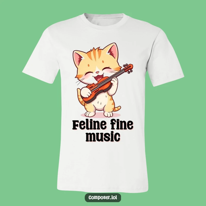 Funny Kitten Violinist T-Shirt - Unleash Your Inner Maestro