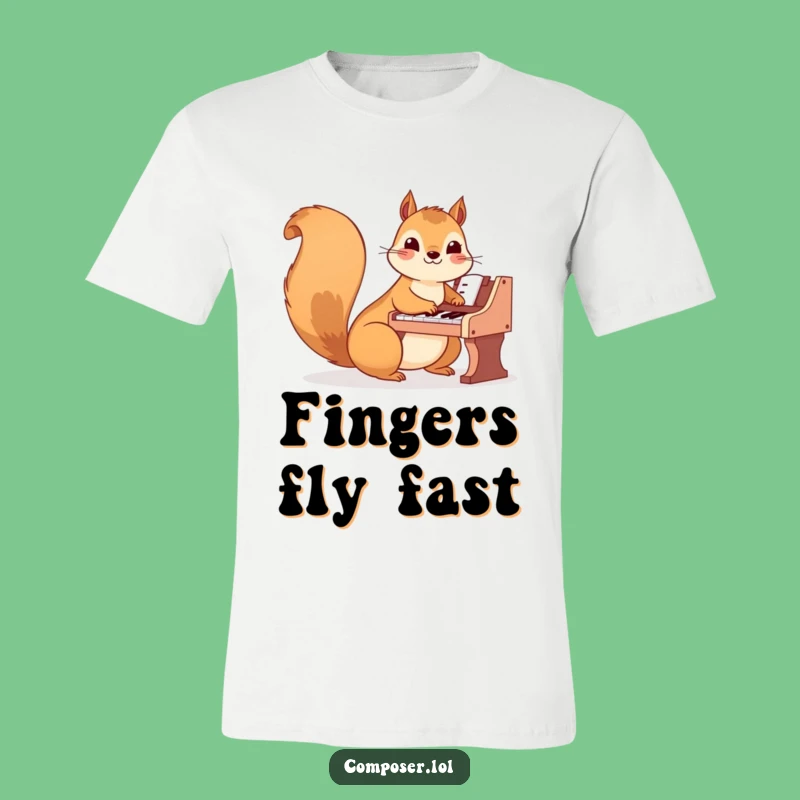 Funny Squirrel Piano T-Shirt: Nimble Fingers, Melodious Tunes, Awesome Funny Gift
