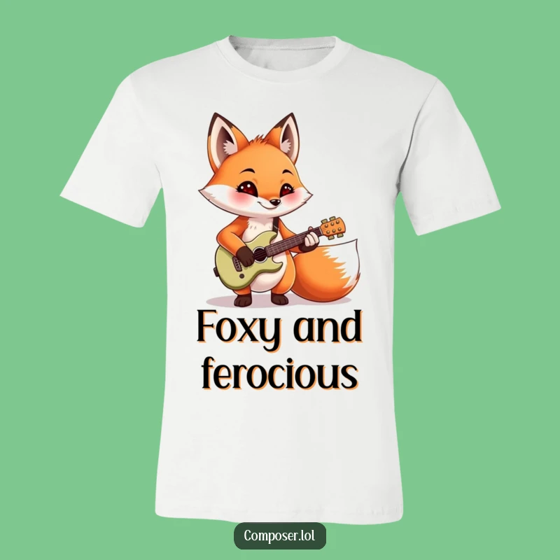 Funny Fox Guitarist Tee: Mischievous Musician Shirt, Hilarious Gift!