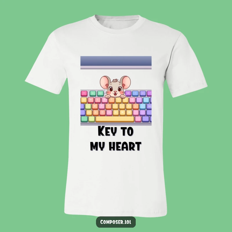 Funny Mouse Keyboard T-Shirt: Playful Surprise for Music Fans