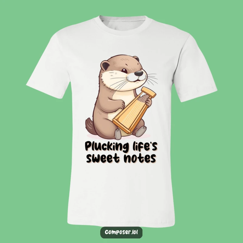 Funny Otter's Harp Solo T-Shirt: Delicate Finesse and Humor