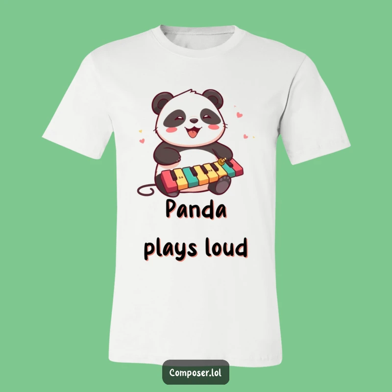 Funny Panda Xylophone T-Shirt - Playful Musician Tee Gift