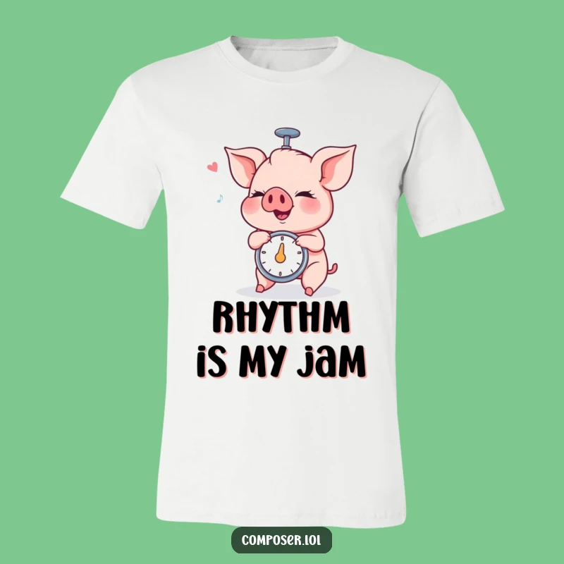 Funny Piglet Metronome Concentration T-Shirt: A Humorous Gift for Rhythm Enthusiasts