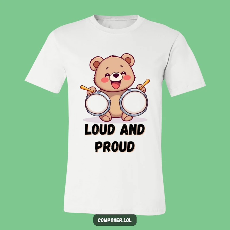 Funny Bear Cub Cymbals T-Shirt: Wear Your Enthusiasm Loud and Proud