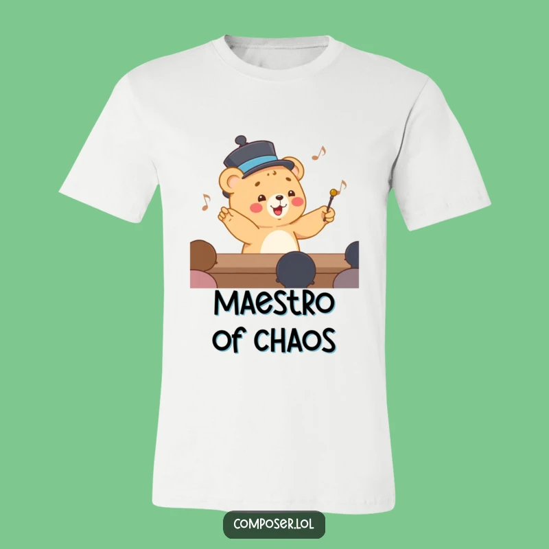 Funny Conducting Bear Cub T-Shirt: Wear Your Maestro Vibes!