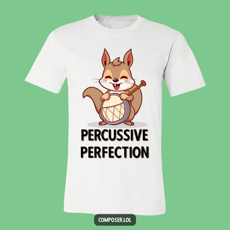 Funny Squirrel Drummer T-Shirt: Rock Out with This Hilarious Animal Tee