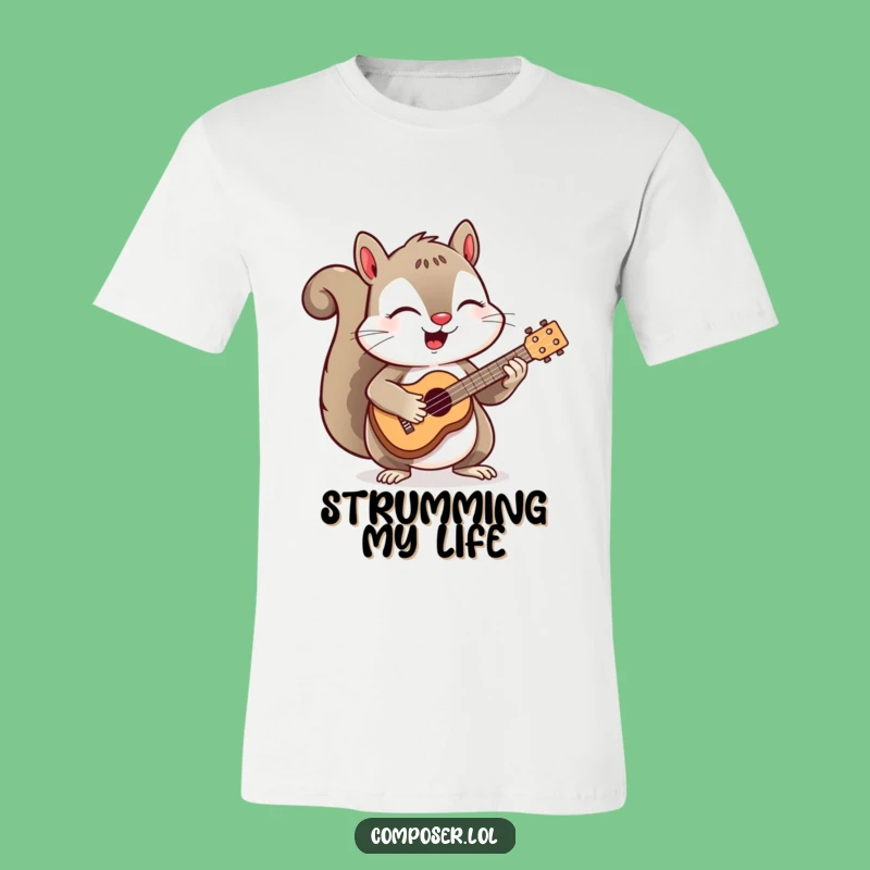 Funny Squirrel Ukulele Shirt: Groovy Woodland Musician Tee for Gifting