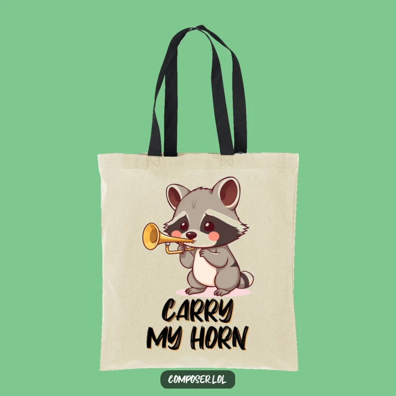 Funny Raccoon Jazz Tote Bag: A Humorous Gift for Music-Loving Shoppers