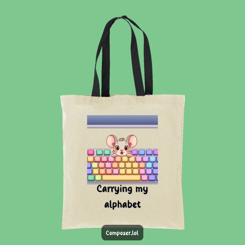 Funny Mouse Keyboard Tote Bag: Carry Your Tunes & Giggles