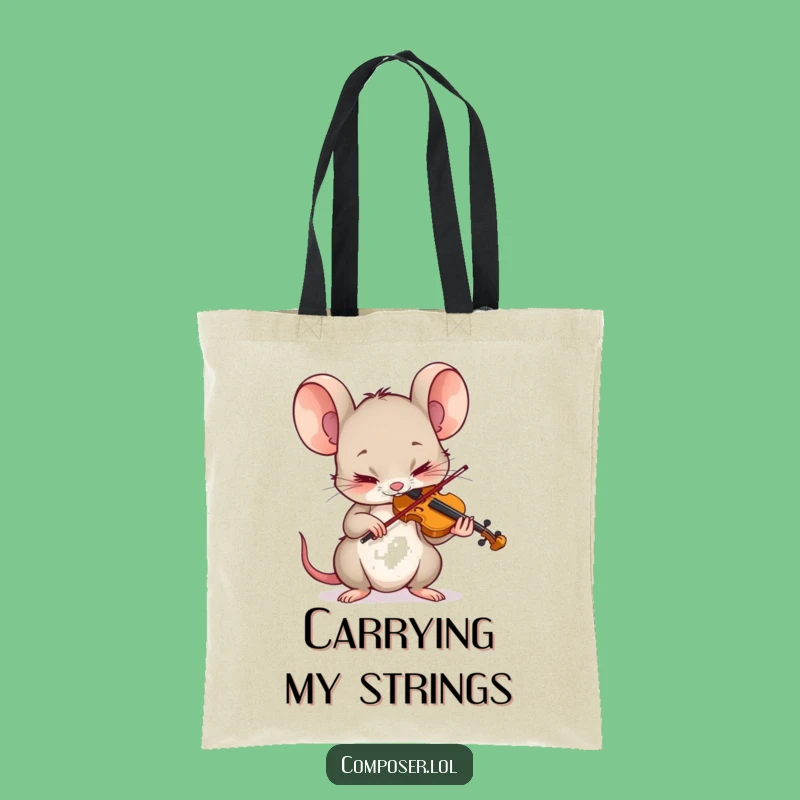Funny Mouse Violin Concert Tote Bag: Hilarious Maestro Bag for Music Lovers