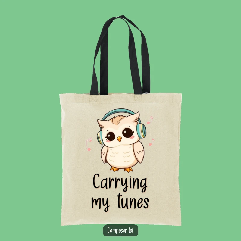 Funny Owl DJ Tote Bag: A Humorous Gift for Stylish Music Appreciators