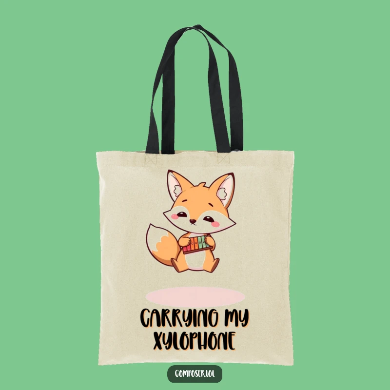 Funny Fox Music Tote Bag: Carry Your Rhythm and Fun