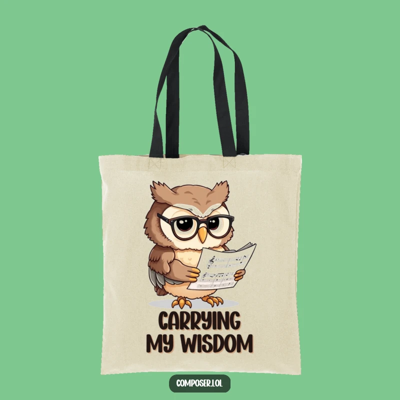 Funny Owl Scholar Tote Bag - Carry Your Knowledge with Style
