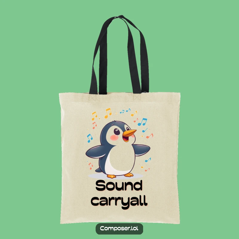 Funny Penguin Symphony Tote Bag: Carry Your Surprise